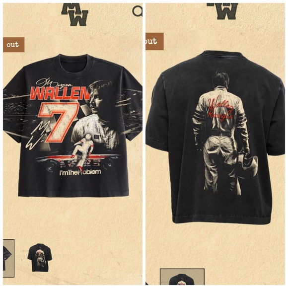 Tops - Official Morgan Wallen Stock Car Tee Authentic